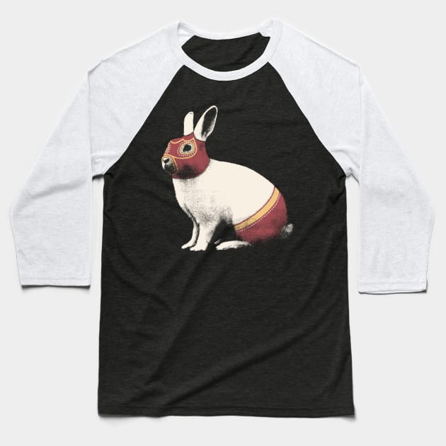 Rabbit Wrestler / Lapin Catcheur Baseball T-Shirt by speakerine